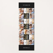 50歳の誕生日に良い金ゴールド·ブラック·フォト·コラージュ ヨガマット (正面)