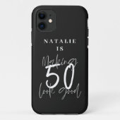 50歳の誕生日に見せパーソナライズされたる  Case-Mate iPhoneケース (裏面)