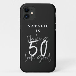 50歳の誕生日に見せパーソナライズされたる  iPhone 11 ケース