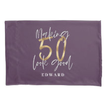 50歳の誕生日のお願いパーソナライズされたギフト紫の金ゴールド