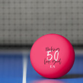 50歳の誕生日のイニシャルが贈パーソナライズされたり物に 卓球ボール (ネット)