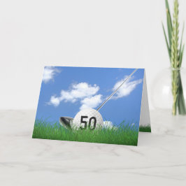50歳の誕生日のゴルフボール カード