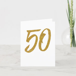 50歳の誕生日のゴールデンパーソナライズされたグリーティング カード