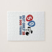 50歳の誕生日のデザイン ジグソーパズル (横)