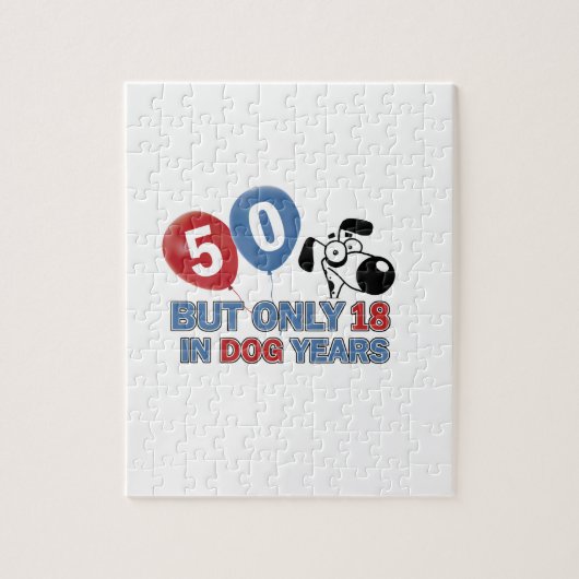 50歳の誕生日のデザイン ジグソーパズル (縦)