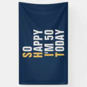 50歳の誕生日のバナー/背景  横断幕 (縦)