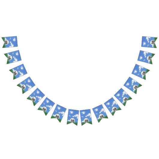 50歳の誕生日のバンティングフラッグのゴルフボール バンティングフラッグ (全)