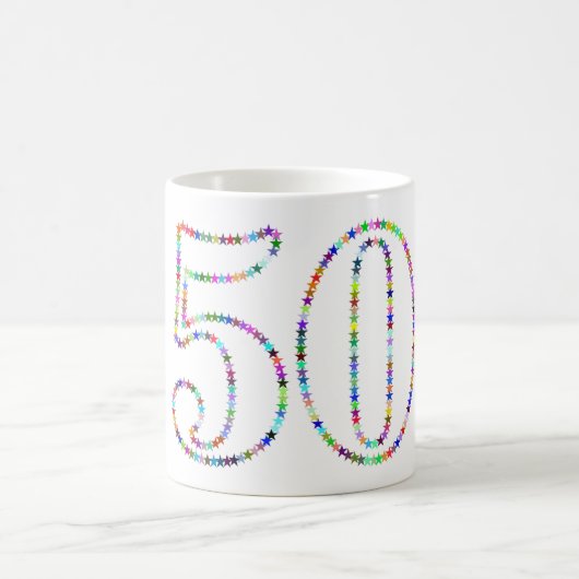 50歳の誕生日のマグカップ コーヒーマグカップ (中央)