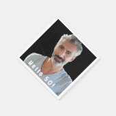 50歳の誕生日の写真こんにちは50人の男性 スタンダードカクテルナプキン (角)