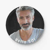 50歳の誕生日の写真こんにちは50人の男性 ペーパープレート (正面)