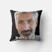 50歳の誕生日の写真こんにちは50男の男性 クッション (裏面)