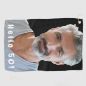 50歳の誕生日の写真こんにちは50 ゴルフタオル (横)