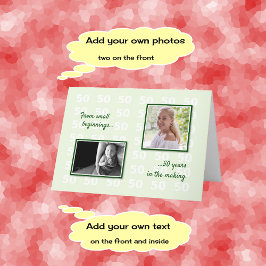 50歳の誕生日の写真と文字 カード