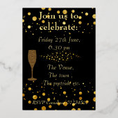 50歳の誕生日の写真招待状50日 箔招待状 (裏面)