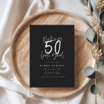 50歳の誕生日の招待状を作成する<br><div class="desc">50歳の誕生日の招待状を作る。スクリプトモダン文字モノクロデザイン。コレクションの一部。</div>