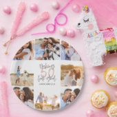 50歳の誕生日の白ガーリーグリッター写真集 ペーパープレート (パーティー)