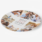 50歳の誕生日の白ガーリーグリッター写真集 ペーパープレート (アングル)