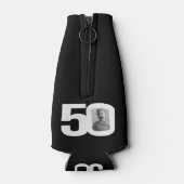 50歳の誕生日の白黒2枚クール ボトルクーラー (裏面)