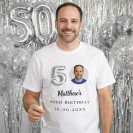 50歳の誕生日の銀写真 Tシャツ