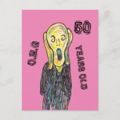 50歳の誕生日はどんな年齢でも楽しめる ポストカード (正面)