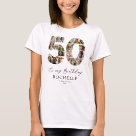 50歳の誕生日をお祝いするオリジナルフォトTシャツ Tシャツ