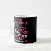 50歳の誕生日をボスのように コーヒーマグカップ (正面左)