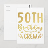 50歳の誕生日を祝うクルー 50パーティクルー ポストカード (正面/裏面)