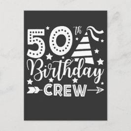 50歳の誕生日を祝うクルー 50パーティクルー ポストカード