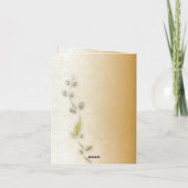 50歳の誕生日を祝うゴールドの招待状カード 招待状 (裏面)