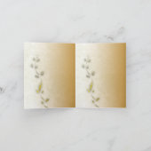 50歳の誕生日を祝うゴールドの招待状 招待状 (内部)