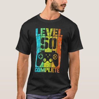 50歳の誕生日を迎えたゲーマー レベルクリア 50年 Tシャツ