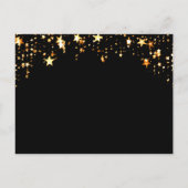 50歳の誕生日を迎えるトロピカルブラック金ゴールド星募集 ポストカード (裏面)