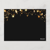 50歳の誕生日を迎えるトロピカルブラック金ゴールド星募集 ポストカード (裏面)