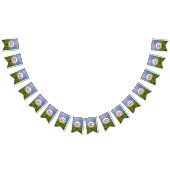 50歳の誕生日を迎える草の上のゴルフボール バンティングフラッグ (全)