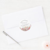 50歳の誕生日カスタムステッカー 8月の誕生花 ラウンドシール (封筒)