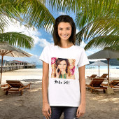 50歳の誕生日カスタム写真こんにちは50人の女性 Tシャツ