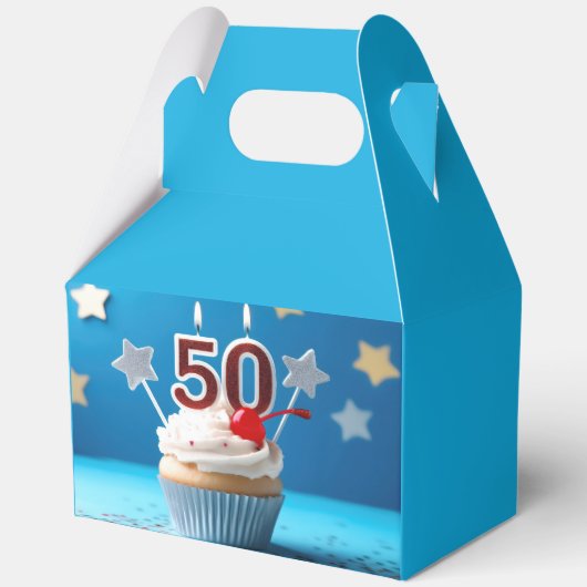 50歳の誕生日カップケーキ フェイバーボックス (正面)
