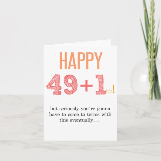 50歳の誕生日カーおもしろいド カード (正面)