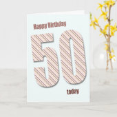 50歳の誕生日カードと膨大な数 カード (黄色い花)