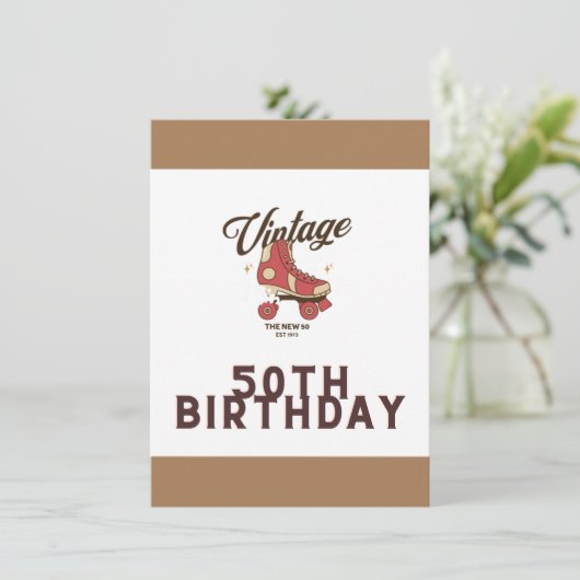 50歳の誕生日カード (スタンド正面)