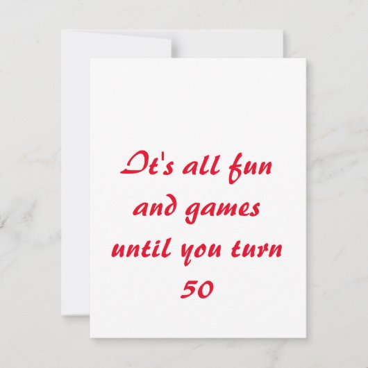 50歳の誕生日カード。 シーズンカード (正面)
