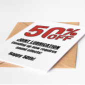 50歳の誕生日カード - 関節が50%オフ カード