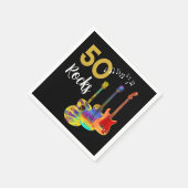 50歳の誕生日ギターロック50 スタンダードカクテルナプキン (角)