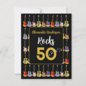 50歳の誕生日ギターロック50 パーソナライズされた (正面)