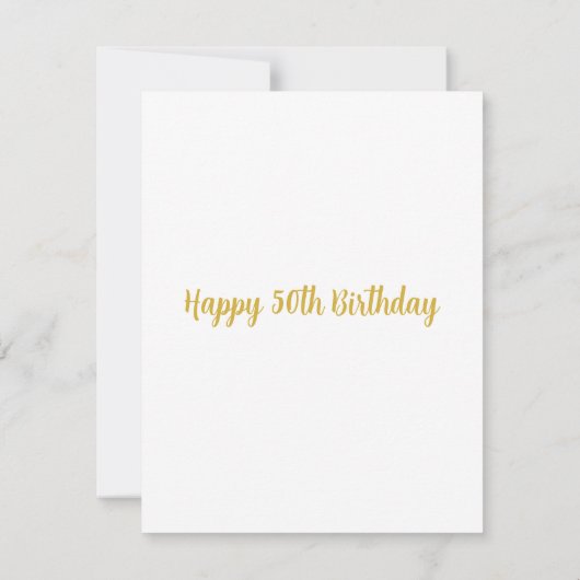 50歳の誕生日ギターロック50 パーソナライズされた (裏面)