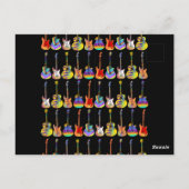 50歳の誕生日ギターロック50 パーソナライズされた ポストカード (裏面)