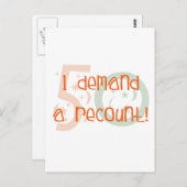 50歳の誕生日ギフトお返しを頼む！ ポストカード (正面/裏面)