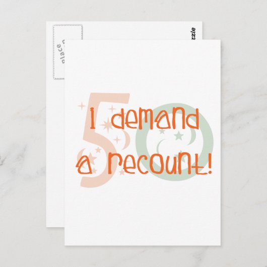 50歳の誕生日ギフトお返しを頼む！ ポストカード (正面/裏面)