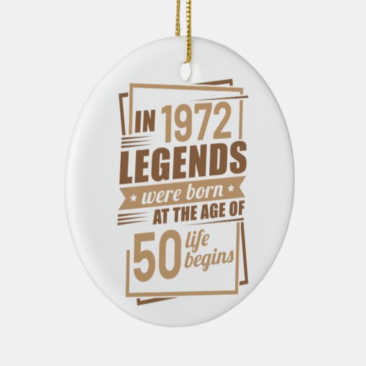 50歳の誕生日ギフトアイディア男性へと女性50年 セラミックオーナメント (右)