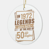 50歳の誕生日ギフトアイディア男性へと女性50年 セラミックオーナメント (左)